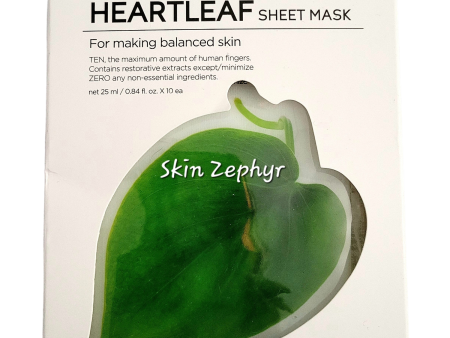 Ten Zero Solution Calming Heartleaf Sheet Mask Discount