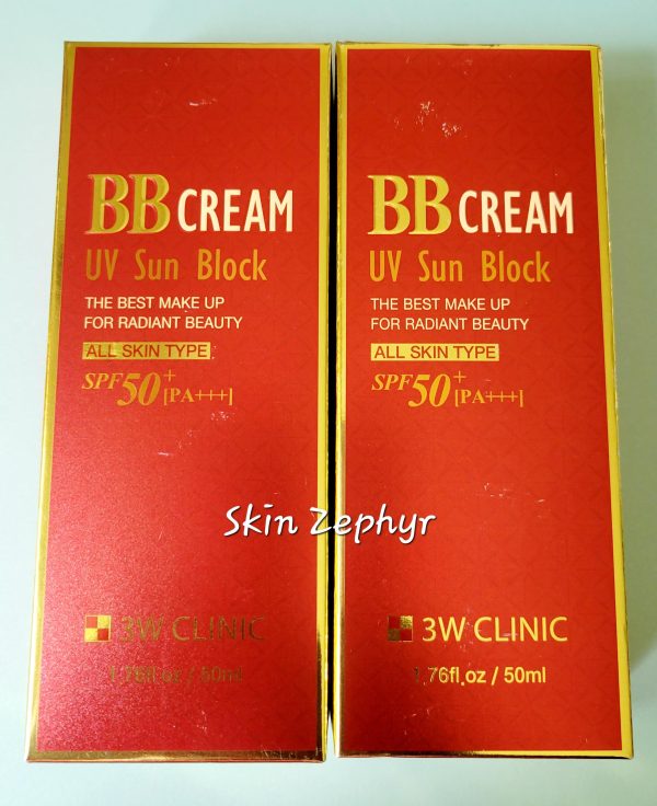 3W Clinic UV Sun Block BB Cream SPF50 PA+++ DUAL PACK Online Hot Sale