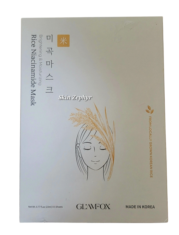 Glamfox Rice Niacinamide Masks Fashion