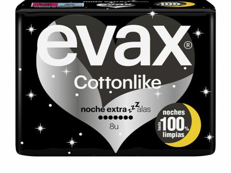 Assorbenti con Ali da Notte Evax Cottonlike 8 Unità For Discount