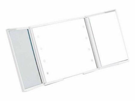 Specchio Tascabile Luce LED Bianco ABS 1,5 x 9,5 x 11,5 cm (12 Unità) Online