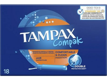 Assorbente Interno Super Plus Tampax Tampax Compak Applicatore 18 Unità Fashion