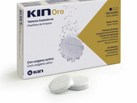 Pasticche Detergenti per Dentiere Kin Kin Oro 30 Unità Discount