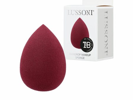 Spugnetta per il Trucco Lussoni Raindrop Rosso Granato Discount